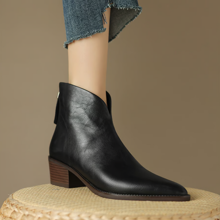 MARLOWE - LUXURY LOW-HEELED ANKLE BOOTS