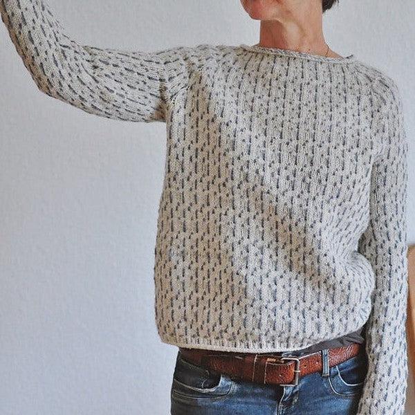 ANALEIA – GREY BOATNECK SWEATER