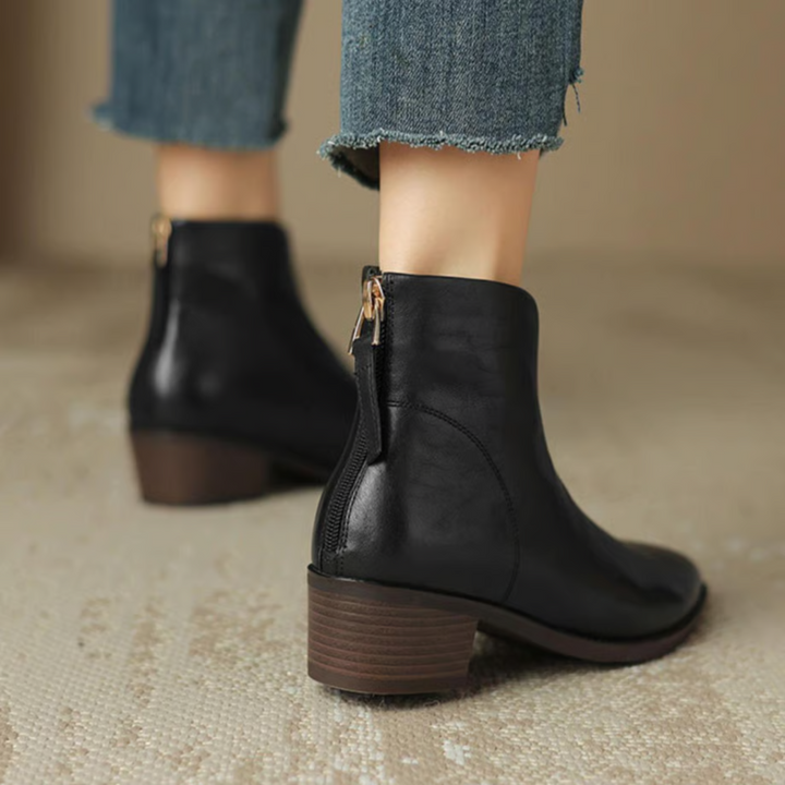 MARLOWE - LUXURY LOW-HEELED ANKLE BOOTS