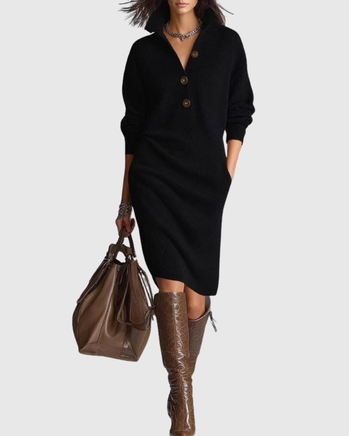 MONIKA - WINTER KNIT MIDI DRESS