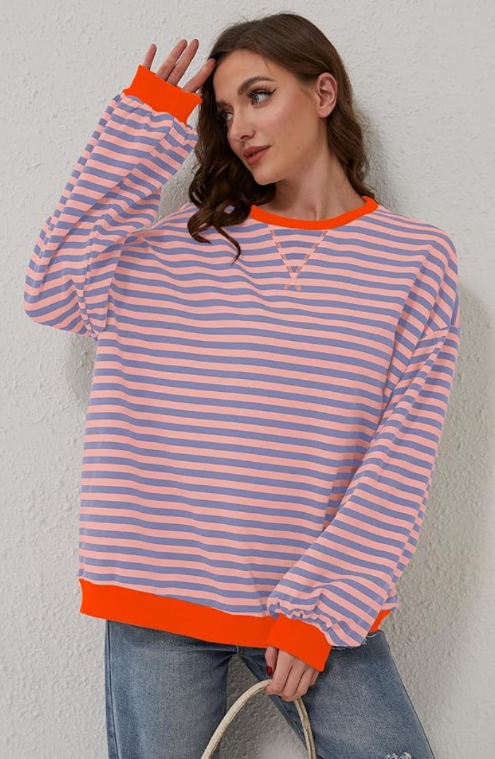 LINDA - STRIPED OVERSIZED SWEATER