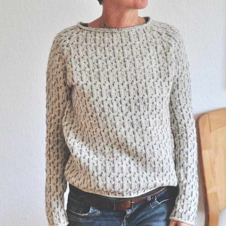 ANALEIA – GREY BOATNECK SWEATER