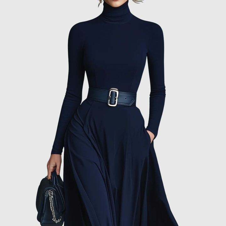 CHEALSEY - CHIC HIGH-NECK MAXI DRESS