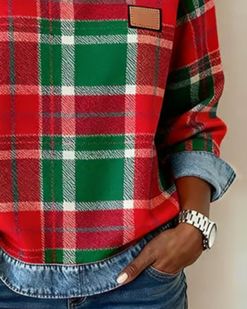 ALEXINE - CHECKERED SWEATSHIRT