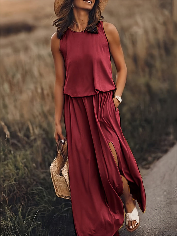 MAIA - SLEEVELESS FLOOR LENGTH DRESS