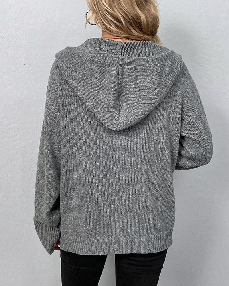 JANE - CLASSIC HOODED CARDIGAN