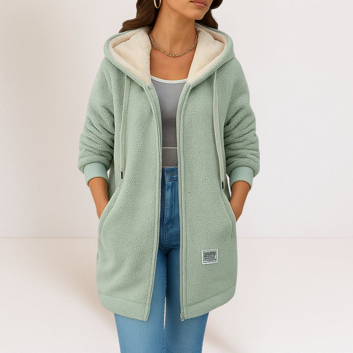 MONICA - COZY FLUFFY MID-LENGTH WOMEN'S JACKET