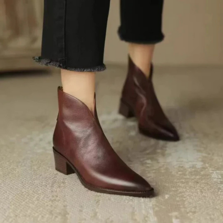 MARLOWE - LUXURY LOW-HEELED ANKLE BOOTS