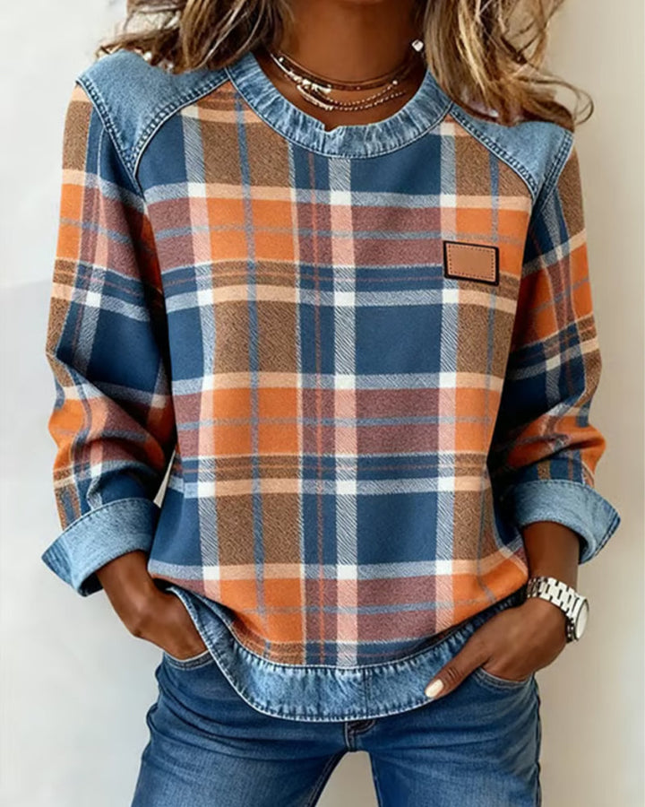 ALEXINE - CHECKERED SWEATSHIRT