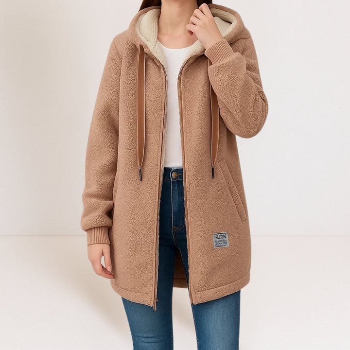 MONICA - COZY FLUFFY MID-LENGTH WOMEN'S JACKET
