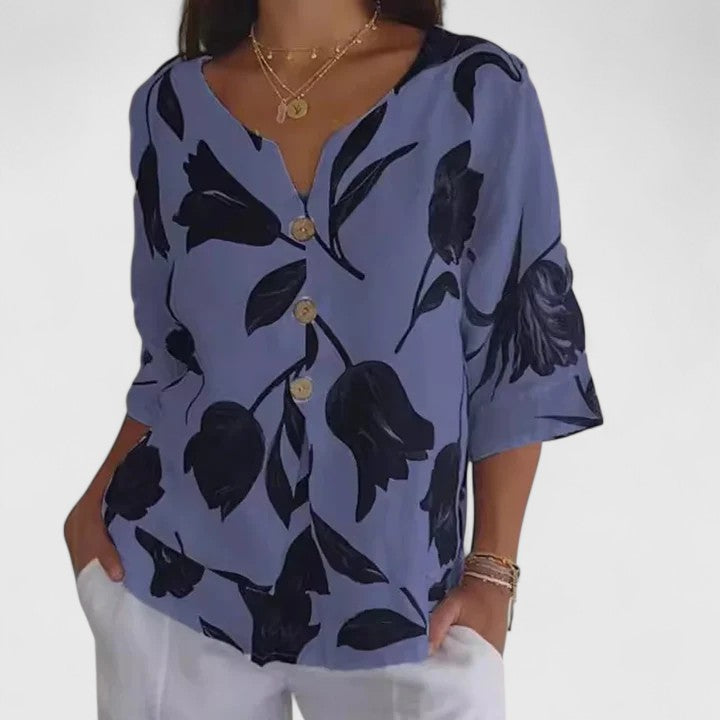 Isabel | Elegant Floral Print Blouse