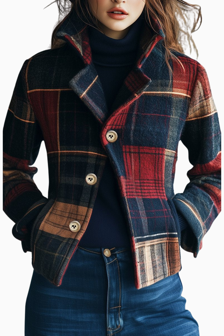 BLISS- WOOLEN PLAID JACKET