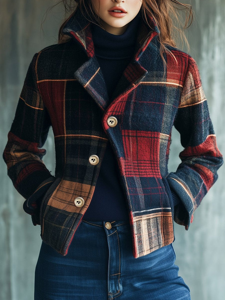 BLISS- WOOLEN PLAID JACKET