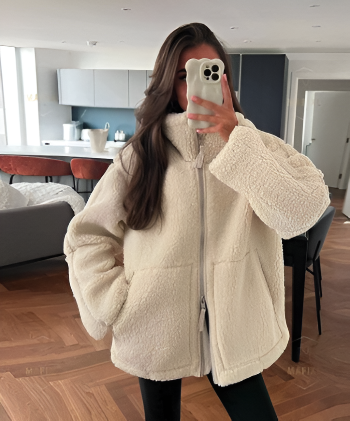Elsa – Cozy Sherpa Jacket with Zipper